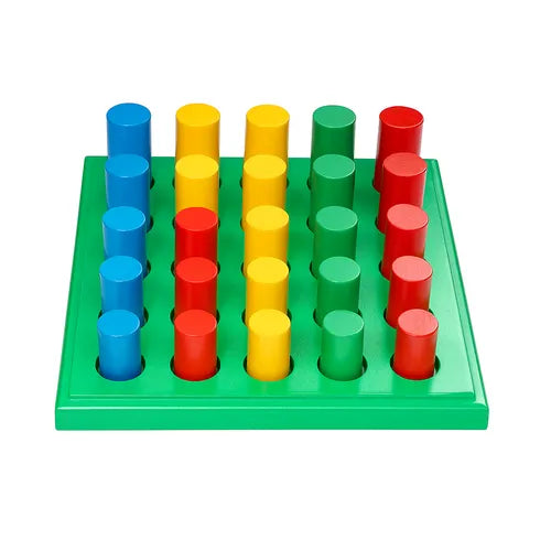 Round Peg Board With 25 Pegs