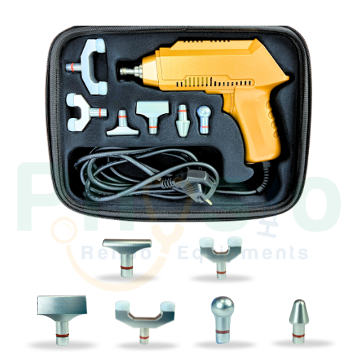  Chiropractic Adjusting Gun, a handheld instrument designed for spinal manipulation and massage therapy.