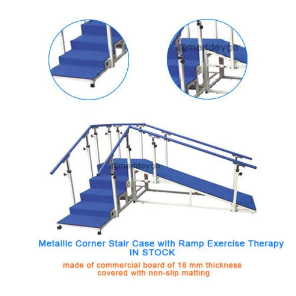 METALLIC EXERCISE CORNER STAIR CASE WITH RAMP