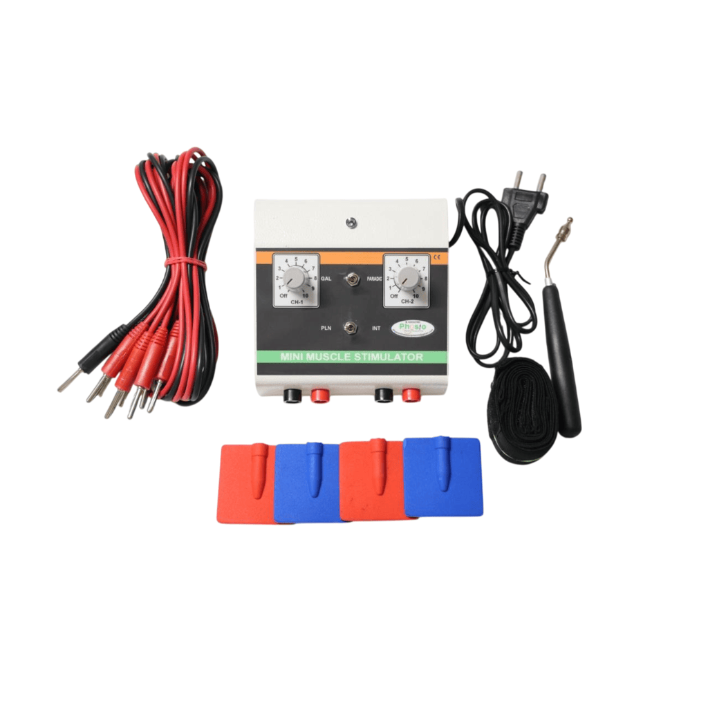 Portable Muscle Stimulator Electrotherapy device for muscle strengthening with 1 year warranty