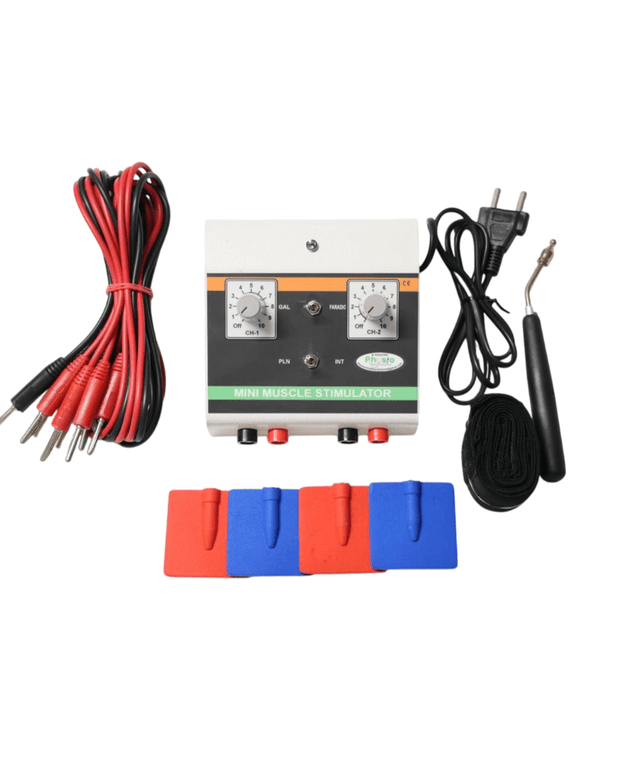 Portable Muscle Stimulator Electrotherapy device for muscle strengthening with 1 year warranty