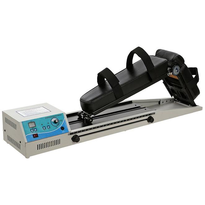 Physical therapy machine with footrest on a white background