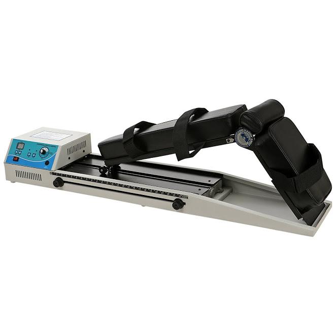 Medical device with a black strap on a white background