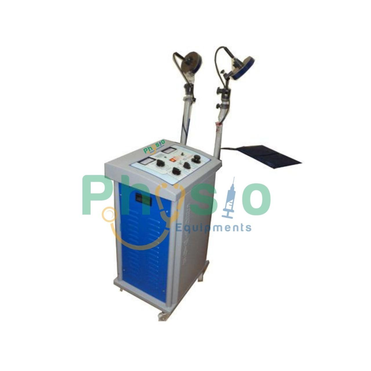 a Shortwave Diathermy unit commonly used in physiotherapy for deep tissue heating.