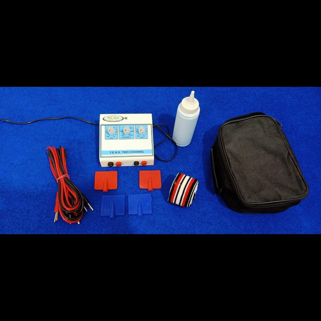 Portable TENS 2 channel Electrotherapy device for Pain Relief with 1 year warranty