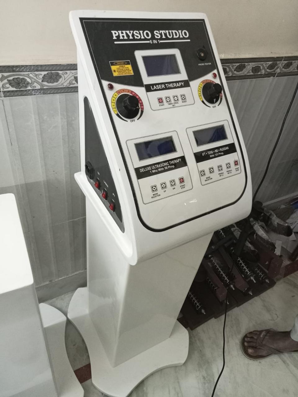 Physio Studio Machine 6 in 1 IFT MS TENS Russian Ultrasonic Laser Deep Heat with 1 Year Warranty