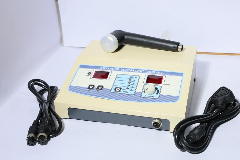 Medical device with control panel and power cord on a white background
