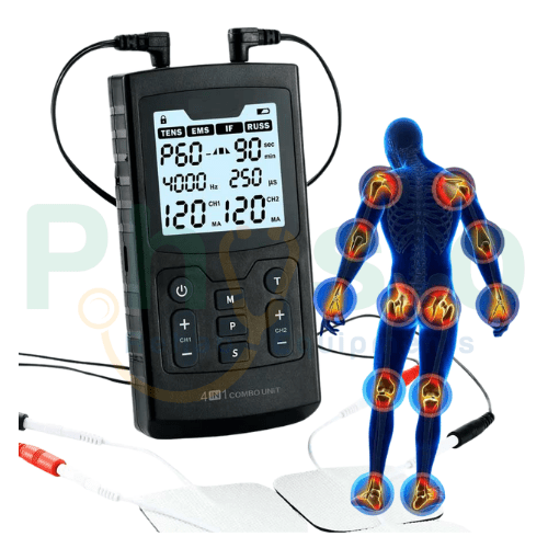 Prof. & Home use New Combo 4 Therapy in 1 unit Electrotherapy Pain Relief Muscle Stimulator TENS, EMS, IF and Russ Therapy with travel case - 1 Physiotherapy Equipment Manufacturers & Suppliers in India