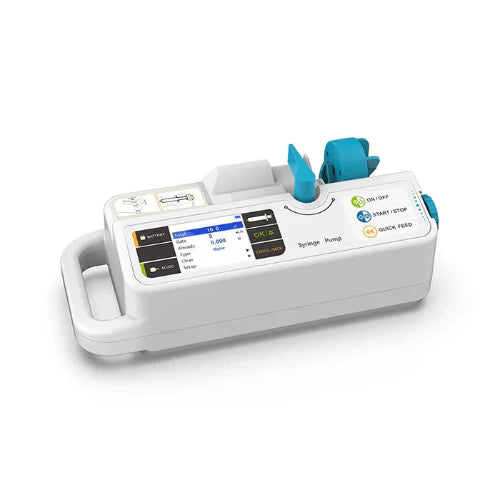 White electronic device with digital display on a white background